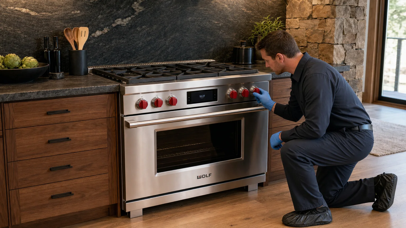 Professional dual-fuel range service