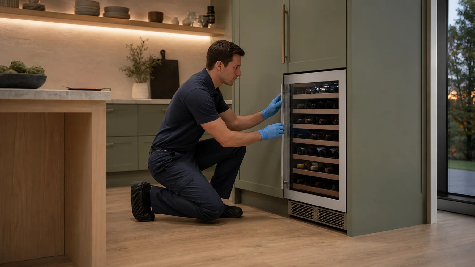 Undercounter wine-storage service